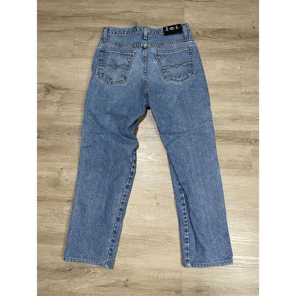 Vintage LEI Y2K Jeans‎ Womens Sz 29 x 26 Blue Denim Jeans Grunge Straight Fit - Picture 1 of 12